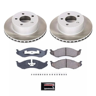 PowerStop Semi-Coated Rotor Kit (FRONT): Jeep Grand Cherokee (93-98) / Wagoneer (90) / Wrangler (90-99)