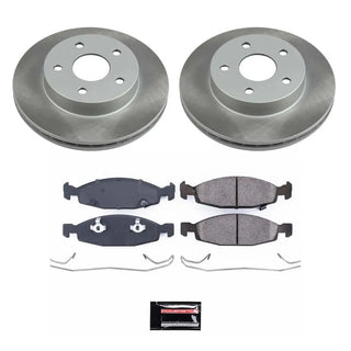 PowerStop Semi-Coated Rotor Kit (FRONT): Jeep Grand Cherokee 1999 - 2002