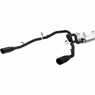 Magnaflow Street Series Dual Split Rear Exit C/B Perf Exhaust (REAR) Black SS: Dodge Ram 1500 2009-2010 5.7L HEMI