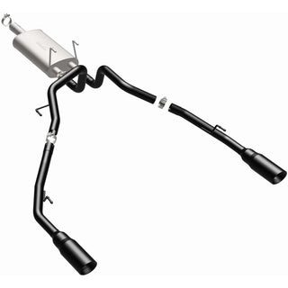 Magnaflow Street Series Dual Split Rear Exit C/B Perf Exhaust (REAR) Black SS: Dodge Ram 1500 2009-2010 5.7L HEMI