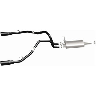 Magnaflow Street Series Dual Split Rear Exit C/B Perf Exhaust (REAR) Black SS: Dodge Ram 1500 2009-2010 5.7L HEMI