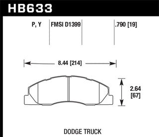 Hawk Performance Super Duty Street Brake Pads: Dodge Ram 2500 / Ram 3500 2009 - 2010
