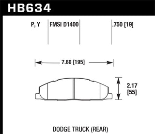 Hawk Performance LTS Brake Pads (REAR): Dodge Ram 2500 / Ram 3500 (09-10)