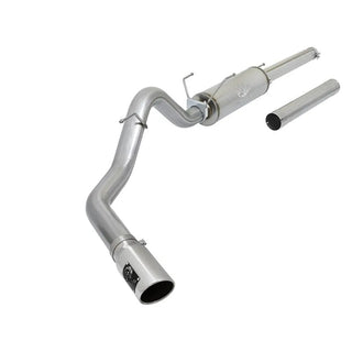 aFe Large Bore-HD 4" 409 SS Cat-Back Exhaust System Polished Tip (REAR): Dodge Ram 2500/3500 2003-2004 5.9L Cummins