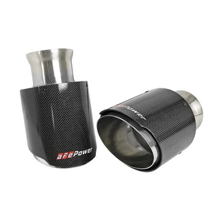 aFe MACH Force-Xp Carbon Fiber 4.5" Exhaust Tip Set (REAR): Charger SRT 392 6.4L / Hellcat 6.2L 2015-2023