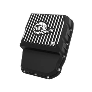 aFe Power Transmission Pan Black w/ Machined Fins: Dodge Ram 6.7L Diesel (13-19)