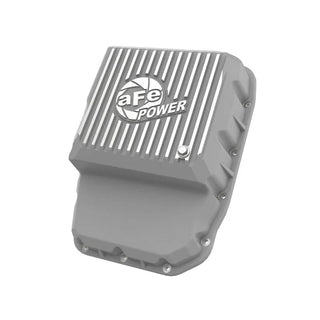 aFe Power Transmission Pan Raw w/ Machined Fins (REAR): Dodge Ram 6.7L Diesel 68RFE (13-19)