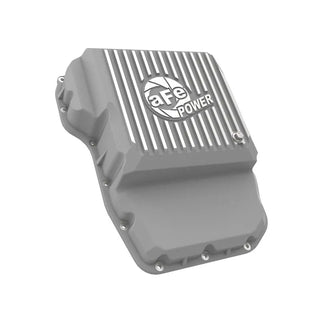 aFe Power Transmission Pan Raw w/ Machined Fins (REAR): Dodge Ram 6.7L Diesel 68RFE (13-19)