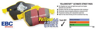 EBC Yellowstuff Brake Pads (FRONT): Dodge Dakota (03-04)