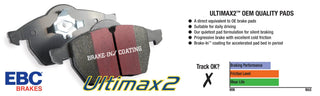 EBC Ultimax2 Brake Pads (FRONT): Dodge Ram 2500 (94-99) / Ram 3500 (94-99)