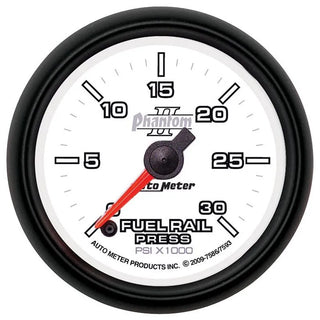 AutoMeter Phantom 52mm Full Sweep Electronic Diesel Fuel Rail Pressure Gauge: Dodge Ram 2500 / Ram 3500 2003 - 2007