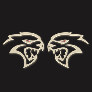 American Brother Designs 4" Hellcat Redeye w/ Jewel Eye Cutout Badge: Dodge Durango SRT Hellcat 2021 - 2025