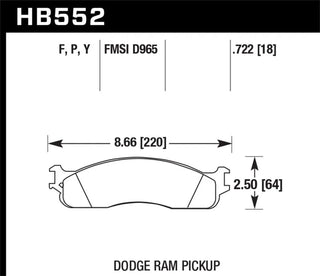 Hawk Performance Super Duty Street Brake Pads (FRONT): Dodge Ram 1500 (06-08) / Ram 2500 (03-08) / Ram 3500 (03-08)