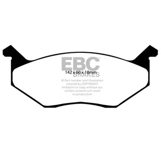 EBC Yellowstuff Brake Pads (FRONT): Dodge Charger (74-79) / Magnum (78-79)