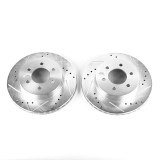 PowerStop Evolution Drilled & Slotted Rotors (FRONT): Dodge Dakota (97-02) / Durango (98-02)