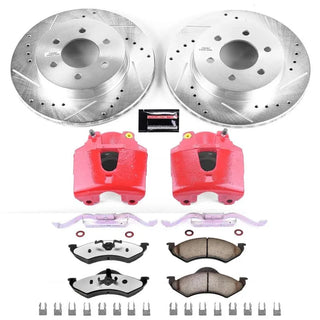 PowerStop Z36 Truck & Tow Brake Kit (FRONT): Dodge Dakota / Durango 2000 - 2002 w/ Calipers