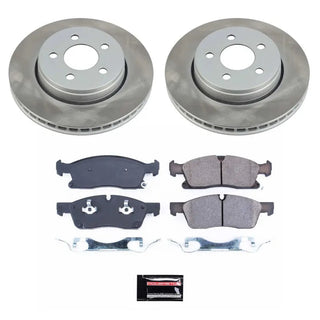 PowerStop Semi-Coated Rotor Kit (FRONT): Dodge Durango (11-20) / Jeep Grand Cherokee (11-16)