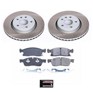 PowerStop Semi-Coated Rotor Kit (FRONT): Dodge Durango (21-24) / Jeep Grand Cherokee (16-21) / WK (22)