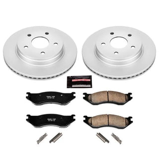 PowerStop Z17 Evolution Geomet Coated Brake Kit (FRONT): Dodge Durango (04-06) / Ram 1500 (02)