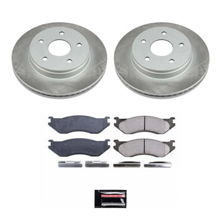 PowerStop Semi-Coated Rotor Kit (FRONT): Dodge Ram 1500 2003 - 2005