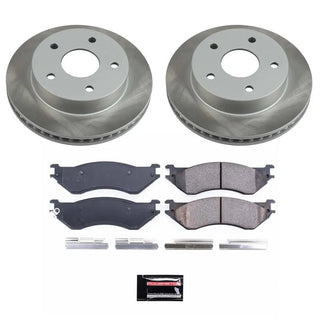 PowerStop Semi-Coated Rotor Kit (FRONT): Dodge Ram 1500 2000 - 2001