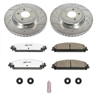 PowerStop Z26 Street Warrior Brake Kit (FRONT): Chrysler 300 (05-23) / Dodge Challenger (09-23) / Charger (06-23) / Magnum (05-08)