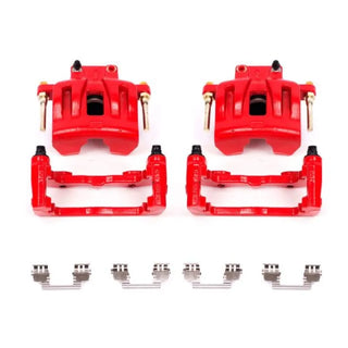 PowerStop Red Caliper (FRONT): Chrysler 300 (05-11) / Dodge Challenger (09-21) / Charger (06-11) / Magnum (05-08) w/ Bracket