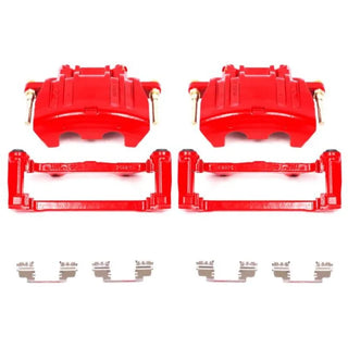 PowerStop Red Caliper (FRONT): Chrysler 300 (05-11) / Dodge Challenger (2010) / Charger (06-20) / Magnum (05-08) w/ Bracket