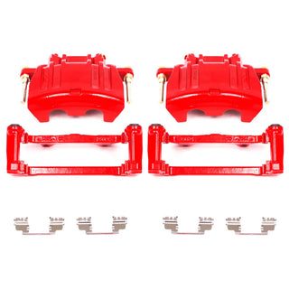 PowerStop Red Caliper (FRONT): Chrysler 300 (05-11) / Dodge Challenger (2010) / Charger (06-20) / Magnum (05-08) w/ Bracket