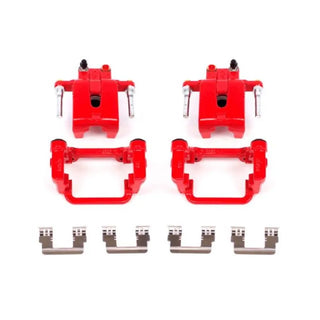 PowerStop Red Caliper (REAR): Chrysler 300 (05-21) / Dodge Challenger (11-18) / Charger (06-20) / Magnum (05-08) w/ Brackets