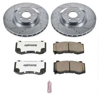 PowerStop Street Warrior Brake Kit (FRONT): Chrysler 300 (05-23) / Dodge Challenger (08-23) / Charger (06-23) / Magnum (06-08)