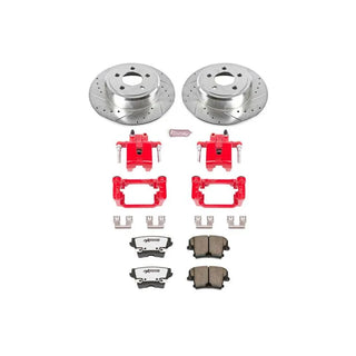 PowerStop Z26 Street Warrior Brake Kit w/ Calipers (REAR): Dodge / Chrysler (05-21) - Red