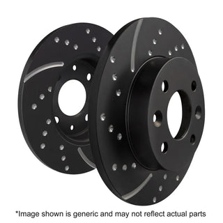EBC GD Drilled & Slotted Rear Brake Rotors: Jeep Wrangler 3.6L V6 2018 - 2025
