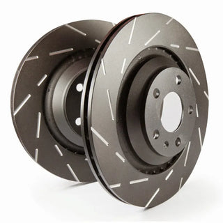 EBC USR Slotted Rear Brake Rotors: Jeep Wrangler 3.6L V6 JL 2018 - 2025