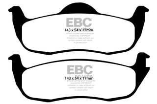 EBC Extra Duty Rear Brake Pads: Jeep Grand Cherokee (05-10) & Commander (06-10) 3.7L V6