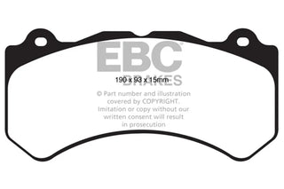 EBC Greenstuff 6000 Elite Front Brake Pads (FRONT): Jeep Grand Cherokee SRT8/Durango SRT 2012-2024 6.4L