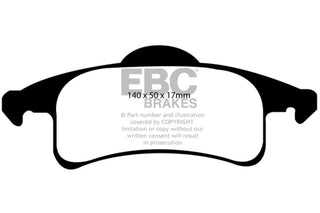 EBC Ultimax2 Rear Brake Pads: Jeep Cherokee 4.0L ATE 1999 - 2002