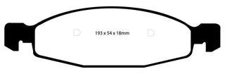 EBC Yellowstuff Front Brake Pads: Jeep Cherokee 4.0L ATE 1999 - 2002