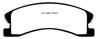 EBC Greenstuff Front Brake Pads: Jeep Grand Cherokee 4.0 (AKE) 1999 - 2004