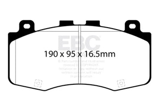 EBC Bluestuff Front Brake Pads NDX (FRONT): Jeep Grand Cherokee Trackhawk 2018-21 & Durango SRT Hellcat 2023-25 6.2L