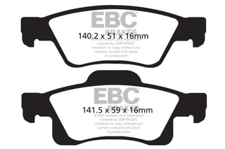 EBC Ultimax2 Rear Brake Pads: Dodge Durango (11-25) & Jeep Grand Cherokee (11-21) 3.6L V6