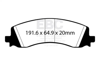 EBC Greenstuff Rear Brake Pads: Ram 6.4L 392 2500 & 3500 2019 - 2025