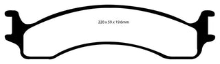 EBC Yellowstuff Front Brake Pads: Dodge Ram 5.2L V8 2500 2WD 2000 - 2002
