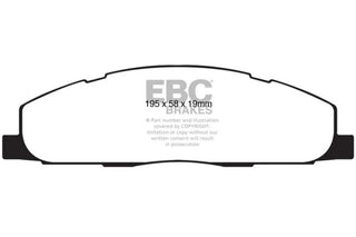 EBC Greenstuff Rear Brake Pads: Dodge Ram 5.7L Hemi 2500 2009 - 2010 (2WD/4WD)