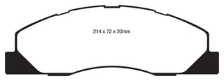 EBC Yellowstuff Front Brake Pads: Dodge Ram 5.7L Hemi 2500 2009 - 2010 (2WD/4WD)