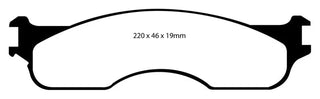 EBC Yellowstuff Front Brake Pads: 2004 Dodge Ram 8.3L SRT-10