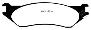 EBC Greenstuff Front Brake Pads: Dodge Durango (04-06) & Ram (02-05)