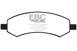 EBC Extra Duty Front Brake Pads: Dodge Dakota (05-10), Durango (07-09) & Ram (06-10)