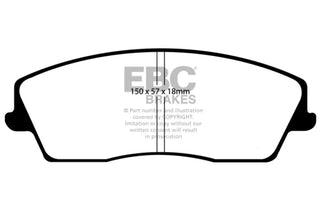 EBC Redstuff Front Brake Pads: 300, Challenger, Charger, Magnum 2005 - 2024 (2.7L, 3.5L & 3.6L V6 Models ONLY)
