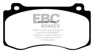 EBC Bluestuff Front Brake Pads (FRONT): Fits Chrysler / Dodge / Jeep (05-24) w/ 4-Piston Brembo
